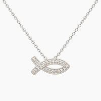 14K White Gold 1.6g 0.10 ct Natural Diamond Chain & Pendant 16