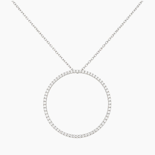 14K White Gold 3.3g 0.40 ct Diamond Chain with Pendant 16"