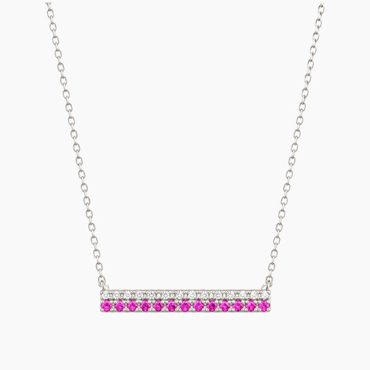 14K White Gold 1.5g 0.08 ct Diamond Necklace 18" Fancy Chain