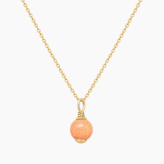 14K Yellow Gold Fancy Chain & Aventurine Pendant, 17", 0.9g
