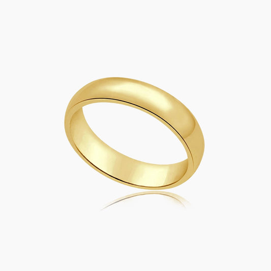 14K Yellow Gold Band Ring, Size 8.5, 6.4g