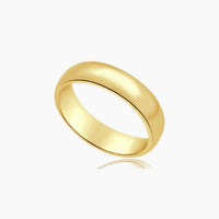 14K Yellow Gold Band Ring, Size 11