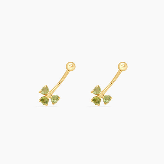 14K Yellow Gold Belly Button Piercing with CZ