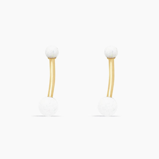 14K Yellow Gold Belly Button Piercing