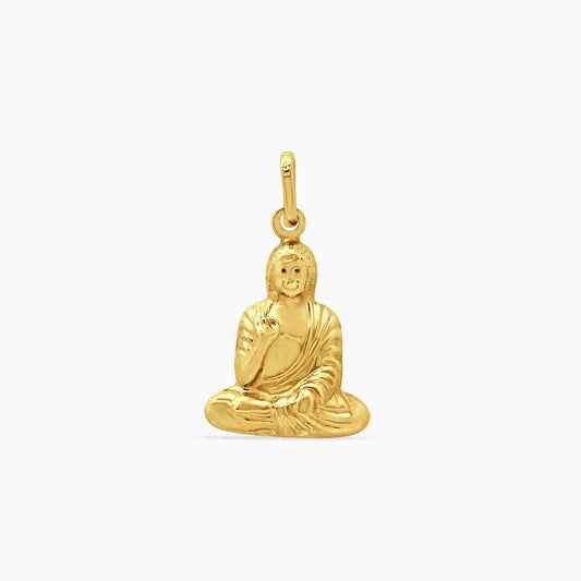 14K Yellow Gold Buddha Pendant – 25mm