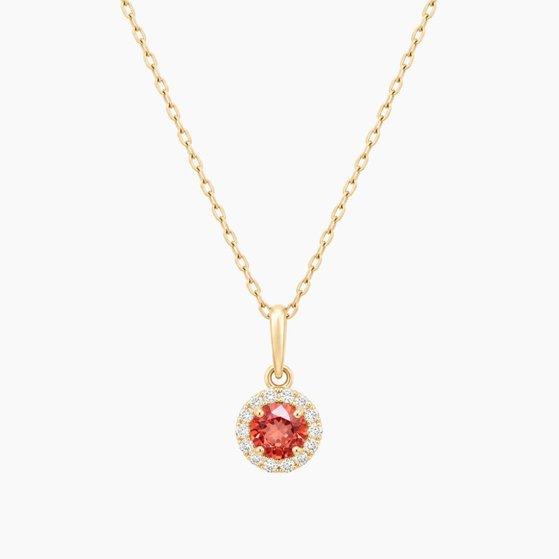 14K Yellow Gold Chain & Pendant with Cubic Zirconia, 16