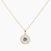 14K Yellow Gold 1.4g Cubic Zirconia Chain & Pendant 16