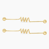 14K Yellow Gold Ear Piercing