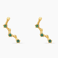 14K Yellow Gold Ear Piercing with CZ
