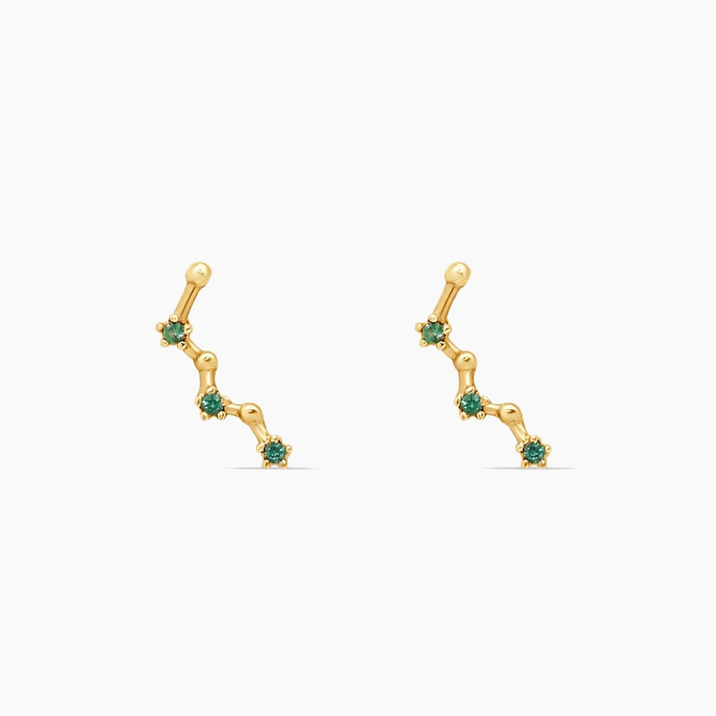 14K Yellow Gold Ear Piercing with CZ