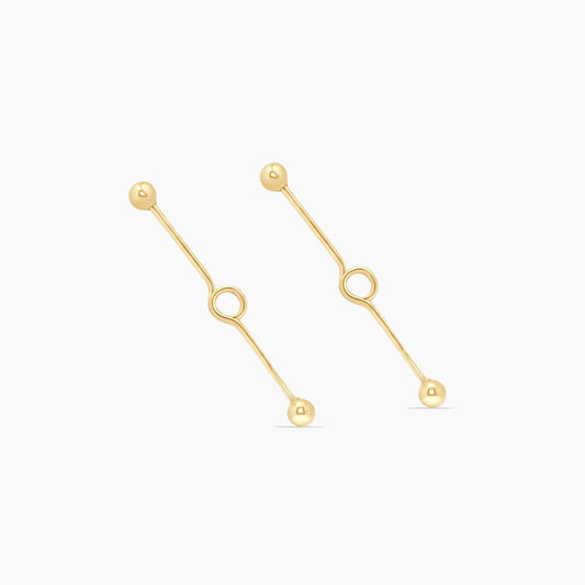 14K Yellow Gold Ear Piercing, 1.1g