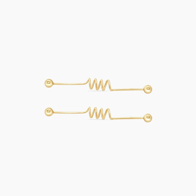 14K Yellow Gold Ear Piercing