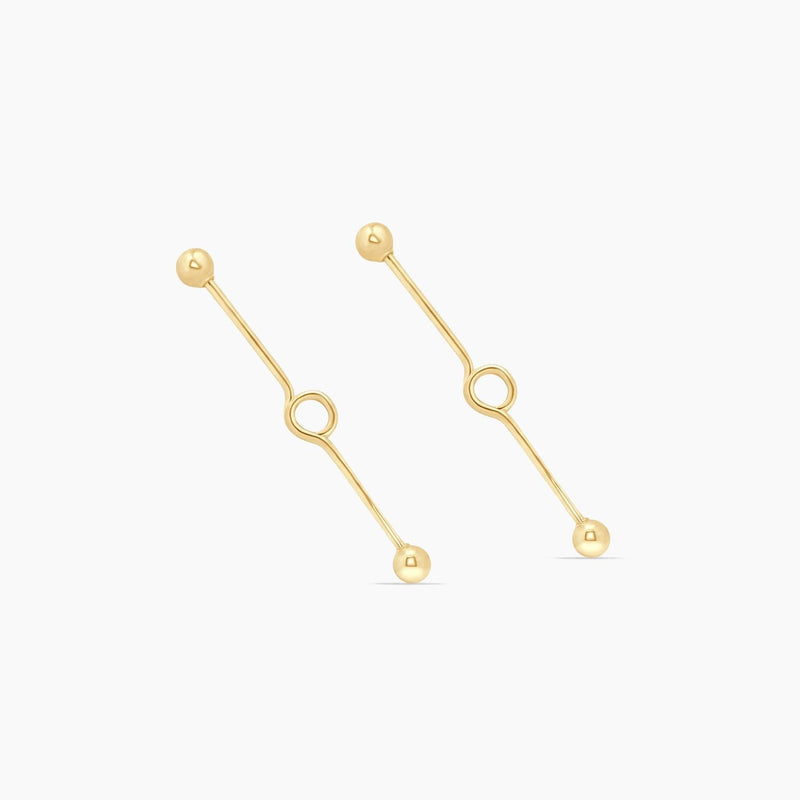 14K Yellow Gold Ear Piercing