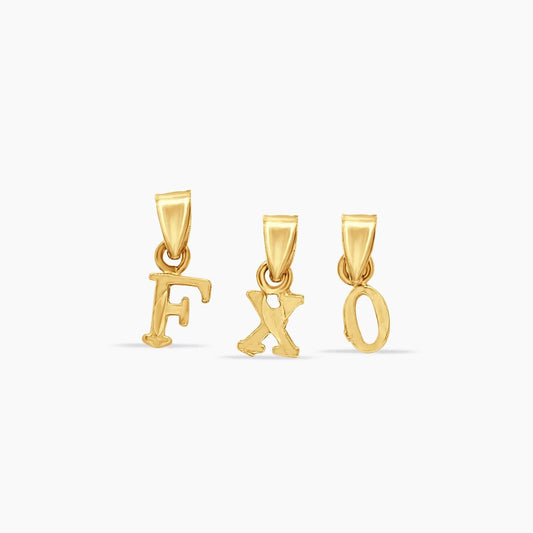 14K Yellow Gold Letter Pendant