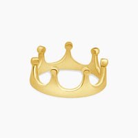 14K Yellow Gold Men’s Crown Ring, Size 11