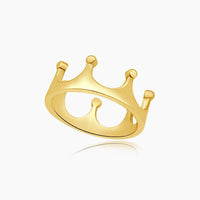14K Yellow Gold Men’s Crown Ring, Size 11