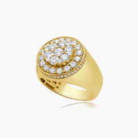 14K Yellow Gold Men’s Ring with 2.70 ct Natural Diamond, Size 10