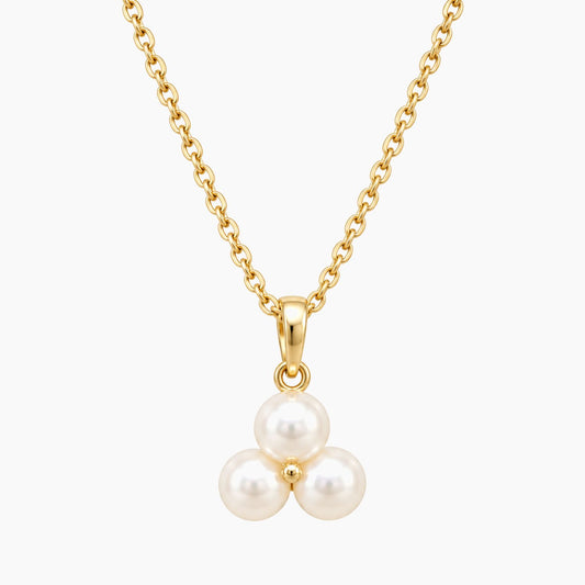 14K Yellow Gold Pearl Fancy Chain Necklace, 16", 1.7g