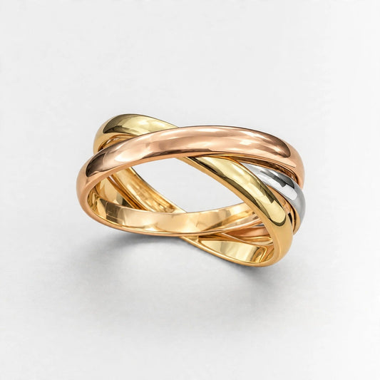 14K Yellow Gold 5.4g Ring Size 6.5 Trinity