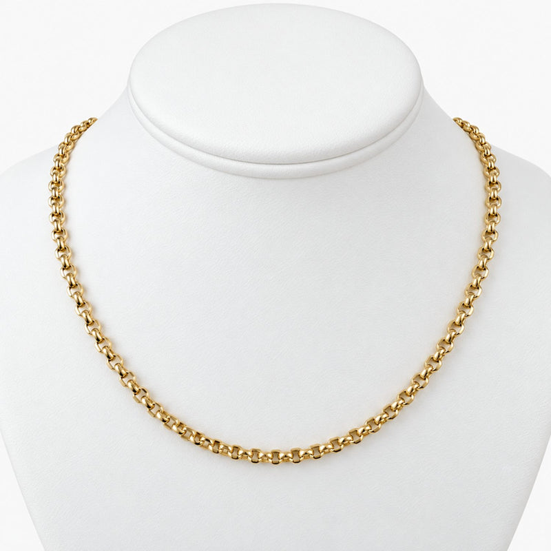 14K Yellow Gold Rolo Chain, 20