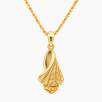 14K Yellow Gold Vintage Chain & Pendant, 17