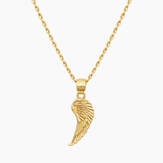 14K Yellow Gold Wing Chain & Pendant, 18", 1.8g