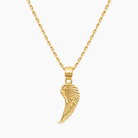 14K Yellow Gold Wing Chain & Pendant, 18