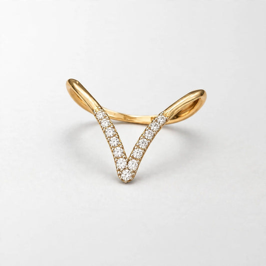 14K Yellow Gold Women’s Ring Cubic Zirconia, Size 9, 1.4g