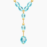 18K Yellow Gold Necklace with Cubic Zirconia, 16