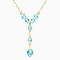 18K Yellow Gold Necklace with Cubic Zirconia, 16
