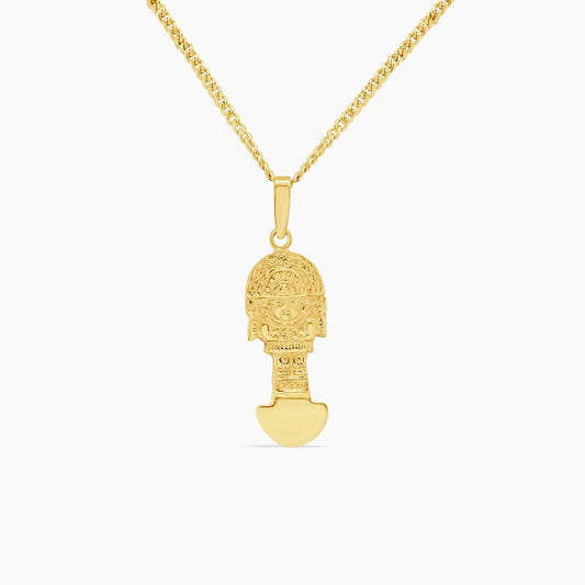 18K Yellow Gold Tumi Pendant – 36mm