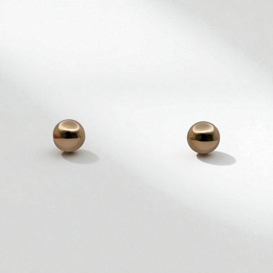 14K YG Spheres Earrings