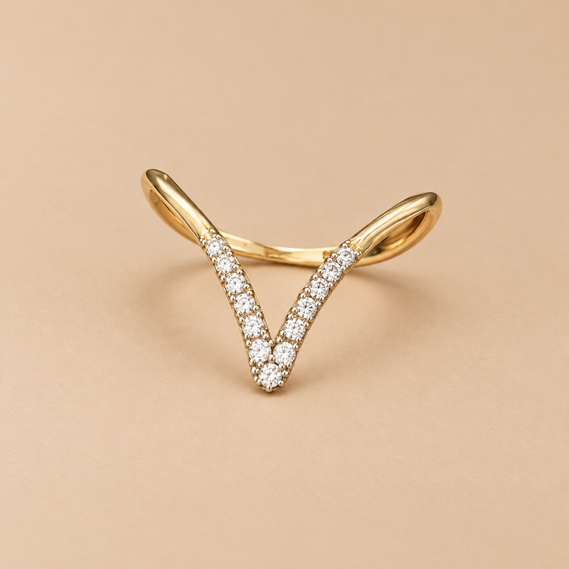 14K YG Women’s Ring CZ, Size 9, 1.4g