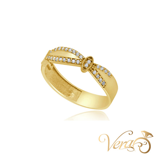 10K YG Women Ring CZ, Size 9.25, 1.8g - Vera Jewelry in Miami