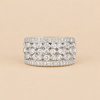 14K WG Diamond Band Ring 0.70 ct NAT, Size 7.25, 5.3g