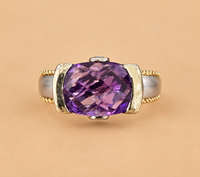 14K White Gold Single Stone Ring with CZ, Size 6, 6.6g