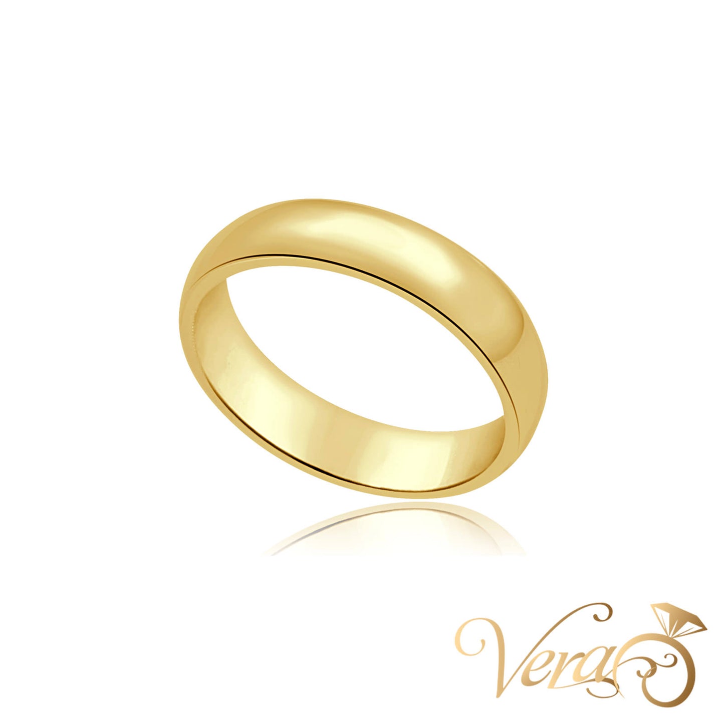 14K YG Band Ring, Size 8.5, 6.4g
