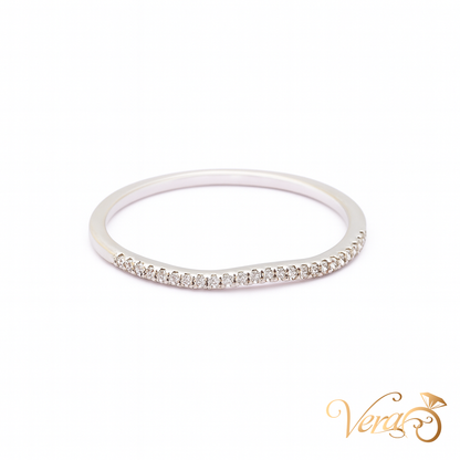 14K WG - 1.1g - NAT - Ring - 7 sz 0.15 ct - Diamond Band