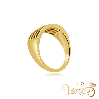 14K YG Men Ring 1.60 ct NAT, Size 11.25, 6.4g