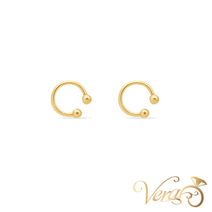 14K Yellow Gold Nose Piercing, Style 2232