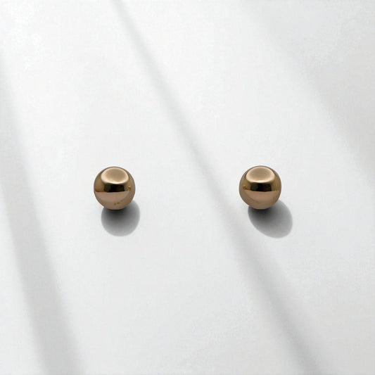 14K YG Spheres Earrings