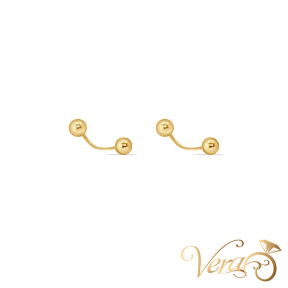 14K Yellow Gold Belly Button Piercing, Style 2218