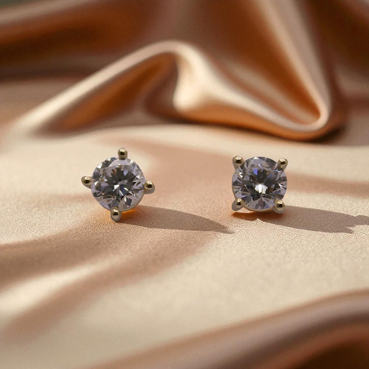 14K YG - 1.2g - LD - Earrings - 1.0400 ct -