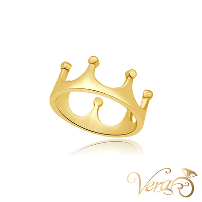 14K Yellow Gold Men’s Crown Ring, Size 11, 7.7g
