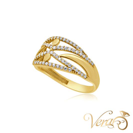 10K YG Women Ring CZ, Size 8.25, 2.2g - Vera Jewelry in Miami