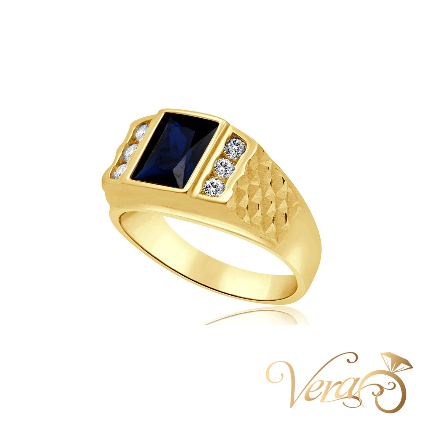 10K YG 6.5g CZ Ring 10.5 sz Men