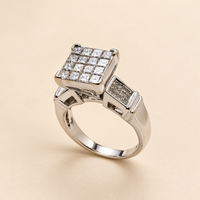 14K WG Women Ring 2.00 ct NAT, Size 7.25, 6.9g