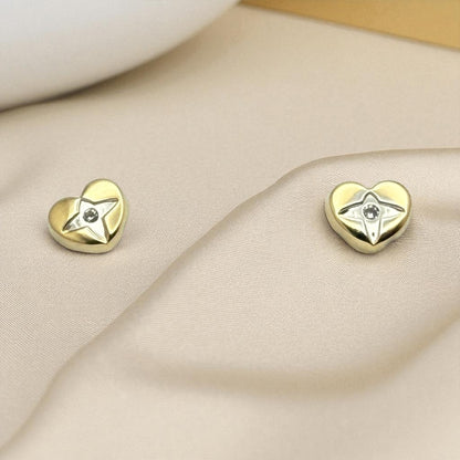 14K YG - 0.6g - CZ - Earrings -  -