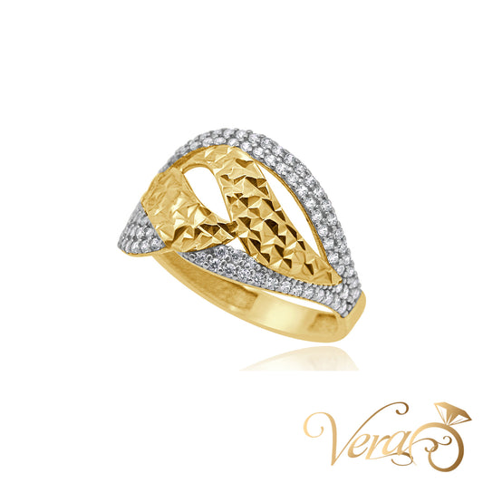 10K YG Women Ring CZ, Size 6, 1.9g - Vera Jewelry in Miami