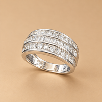 10K WG Diamond Band Ring 0.40 ct NAT, Size 7, 5.3g